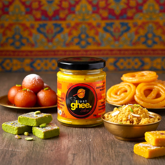 Kashmiri Saffron Ghee UK Premium Infused Clarified Butter | Kashmiri Mongra Saffron | Luxury Flavour & Aroma