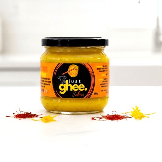 Kashmiri Saffron Ghee UK Premium Infused Clarified Butter | Kashmiri Mongra Saffron | Luxury Flavour & Aroma - Just Ghee UK