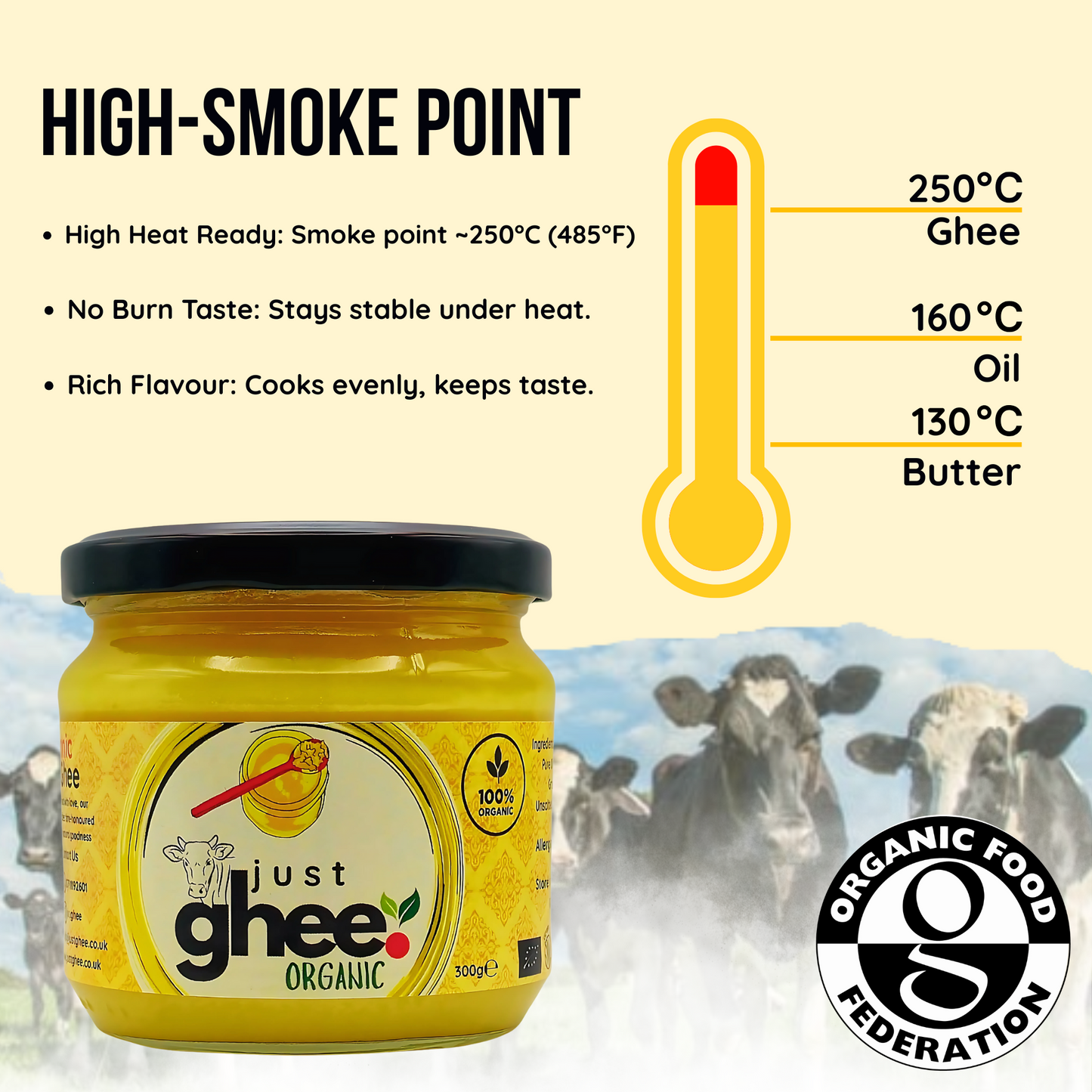 Organic Original Flavour Premium & Authentic Cow Ghee: Pure Goodness from Nature