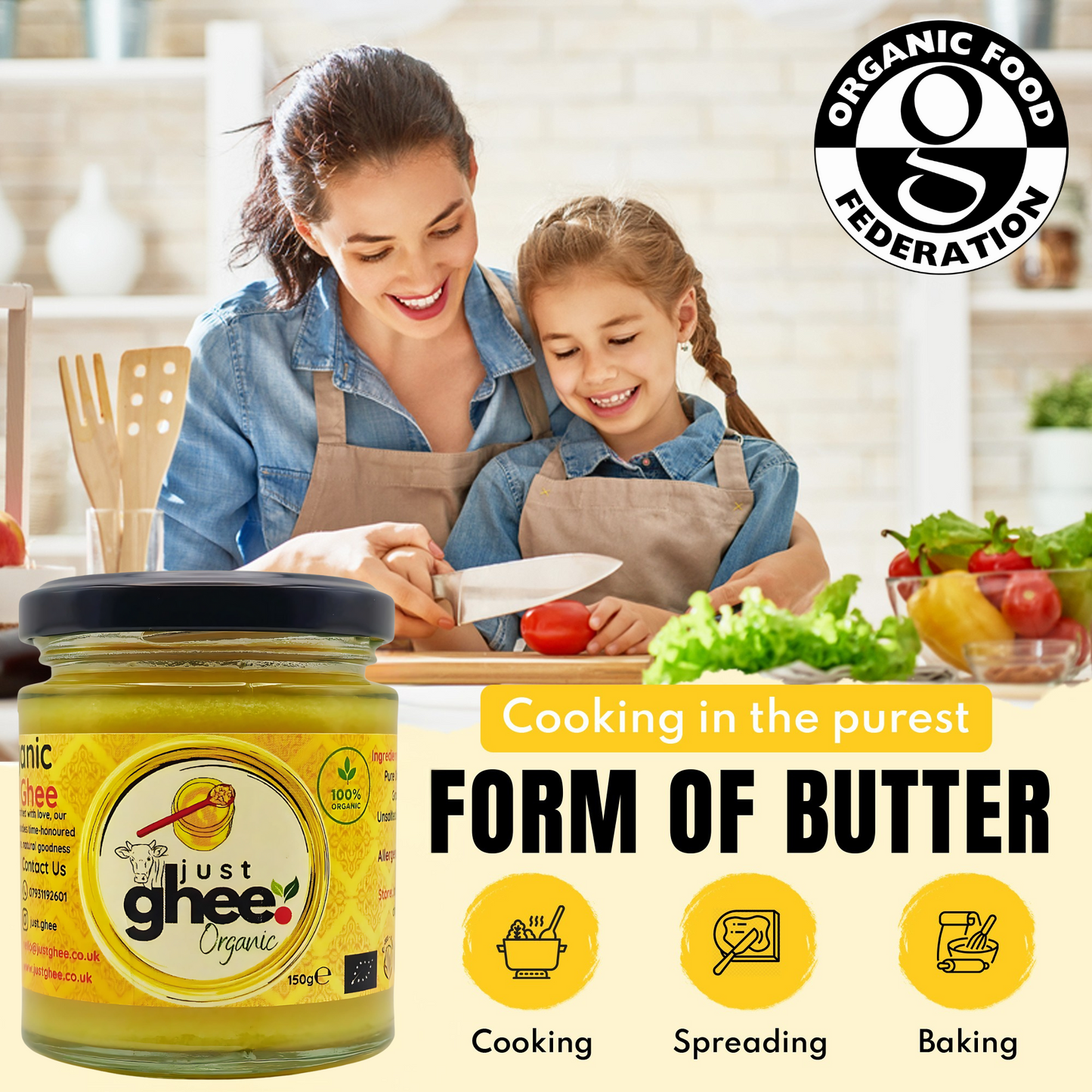 Organic Original Flavour Premium & Authentic Cow Ghee: Pure Goodness from Nature