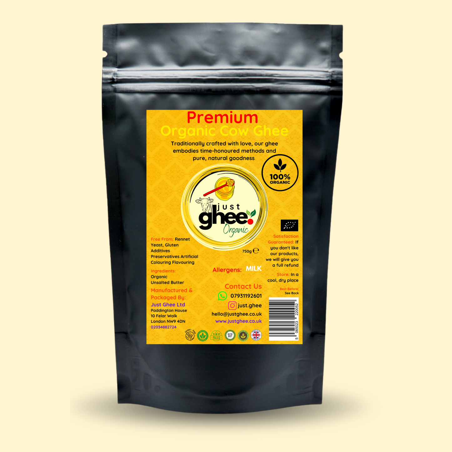 Organic Original Flavour Premium & Authentic Cow Ghee: Pure Goodness from Nature