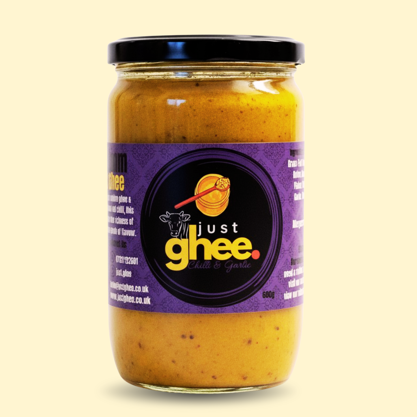 Just Ghee Chilli Garlic Flavour Premium & Authentic Cow Ghee – A Bold Twist on Tradition