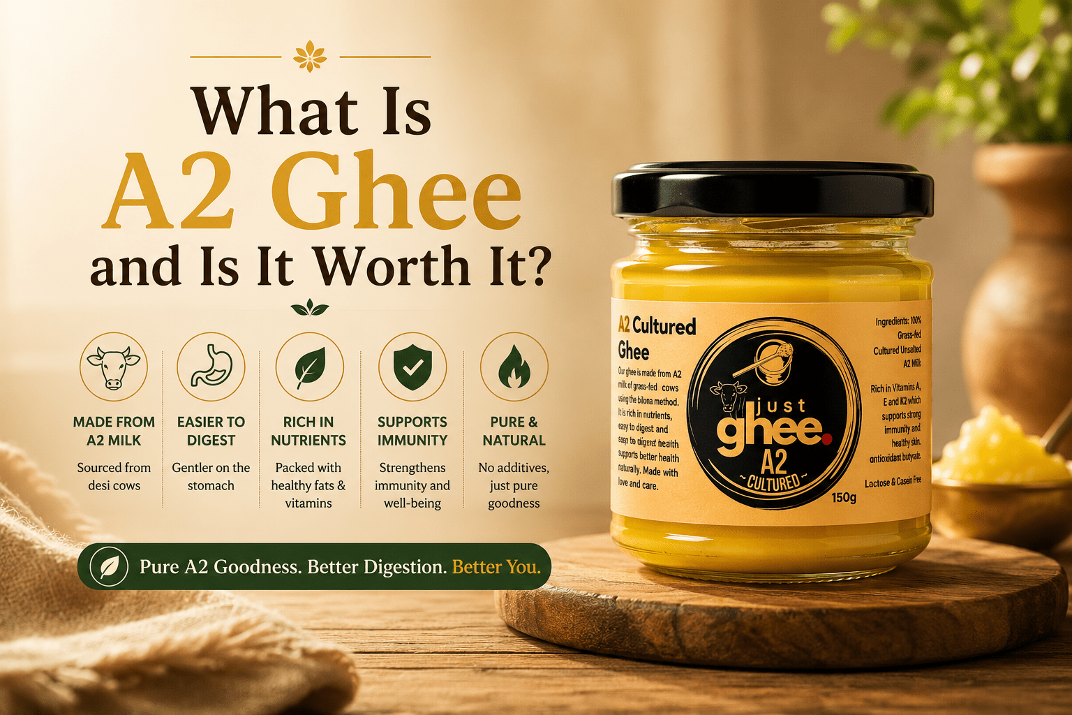 What Is A2 Ghee and Is It Worth It? | Just Ghee UK