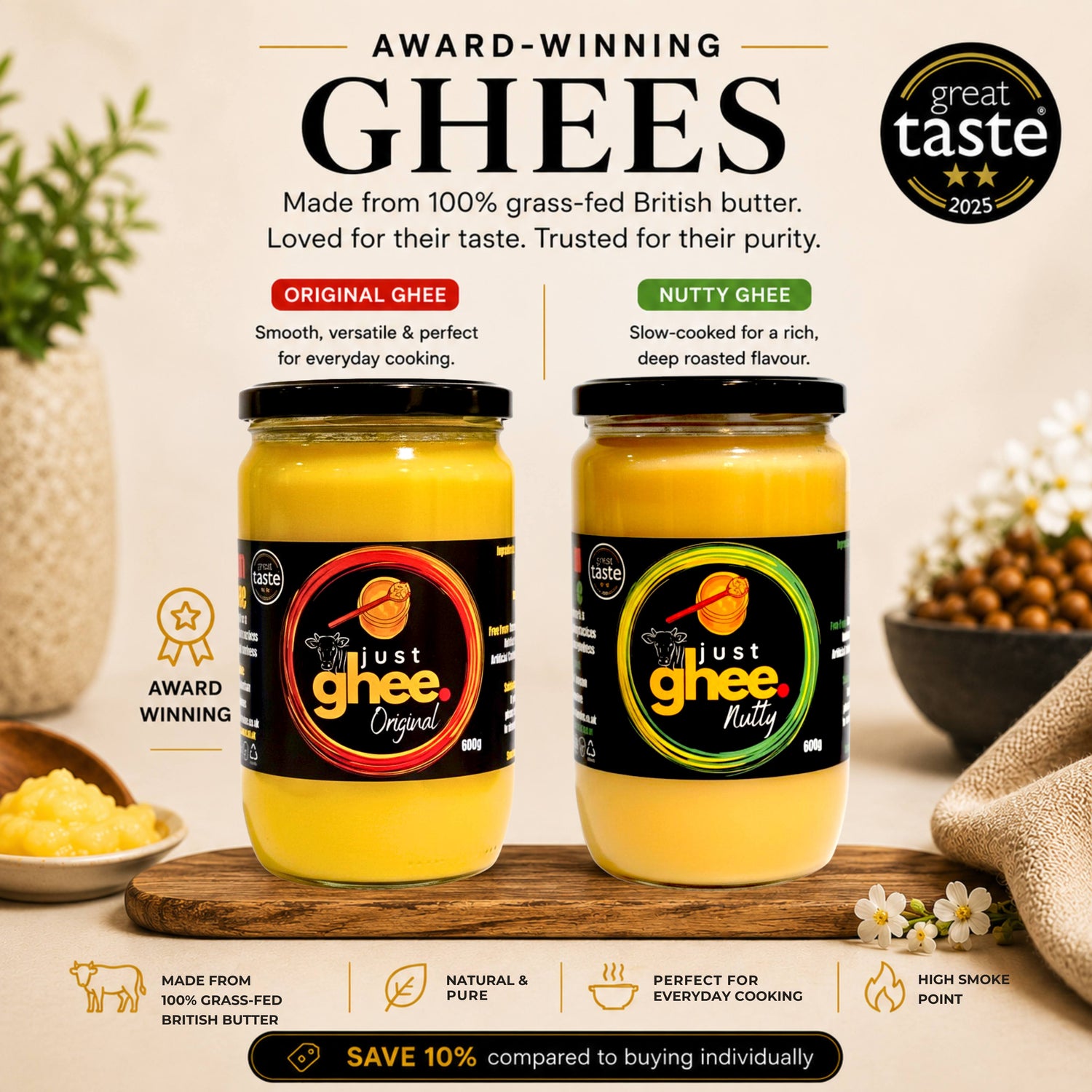 Award Winning Ghee UK | Original | Nutty/Bengali Ghee - Just Ghee