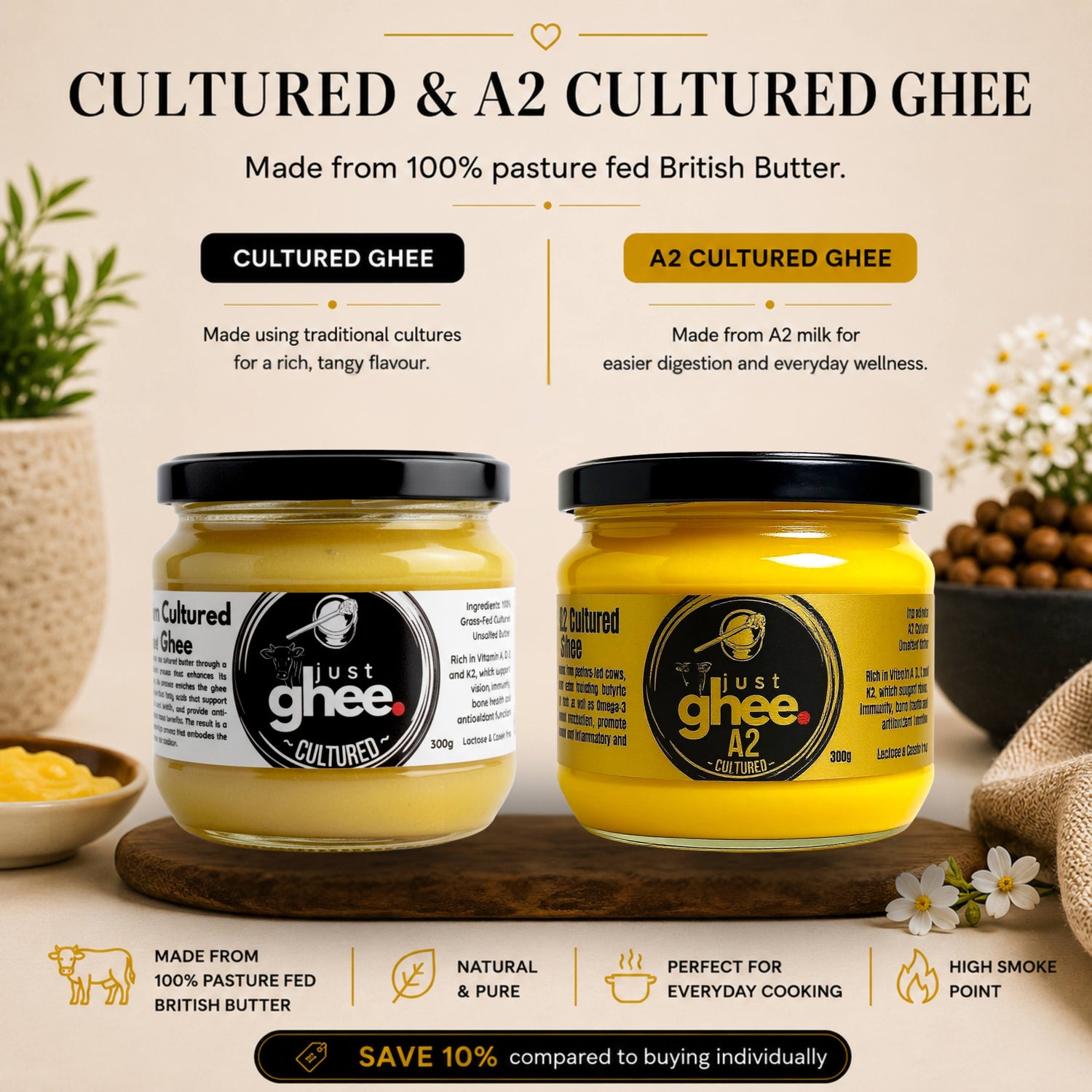 Cultured Ghee UK | Traditional & A2 Cultured Ghee Collection