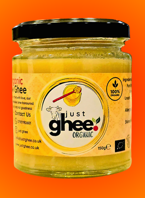 ORGANIC ORIGINAL FLAVOUR     PREMIUM & AUTHENTIC COW GHEE