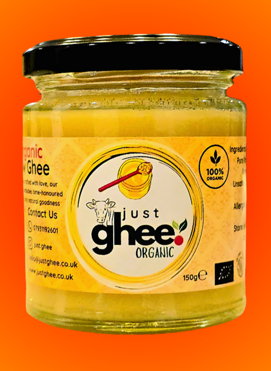 ORGANIC ORIGINAL FLAVOUR     PREMIUM & AUTHENTIC COW GHEE