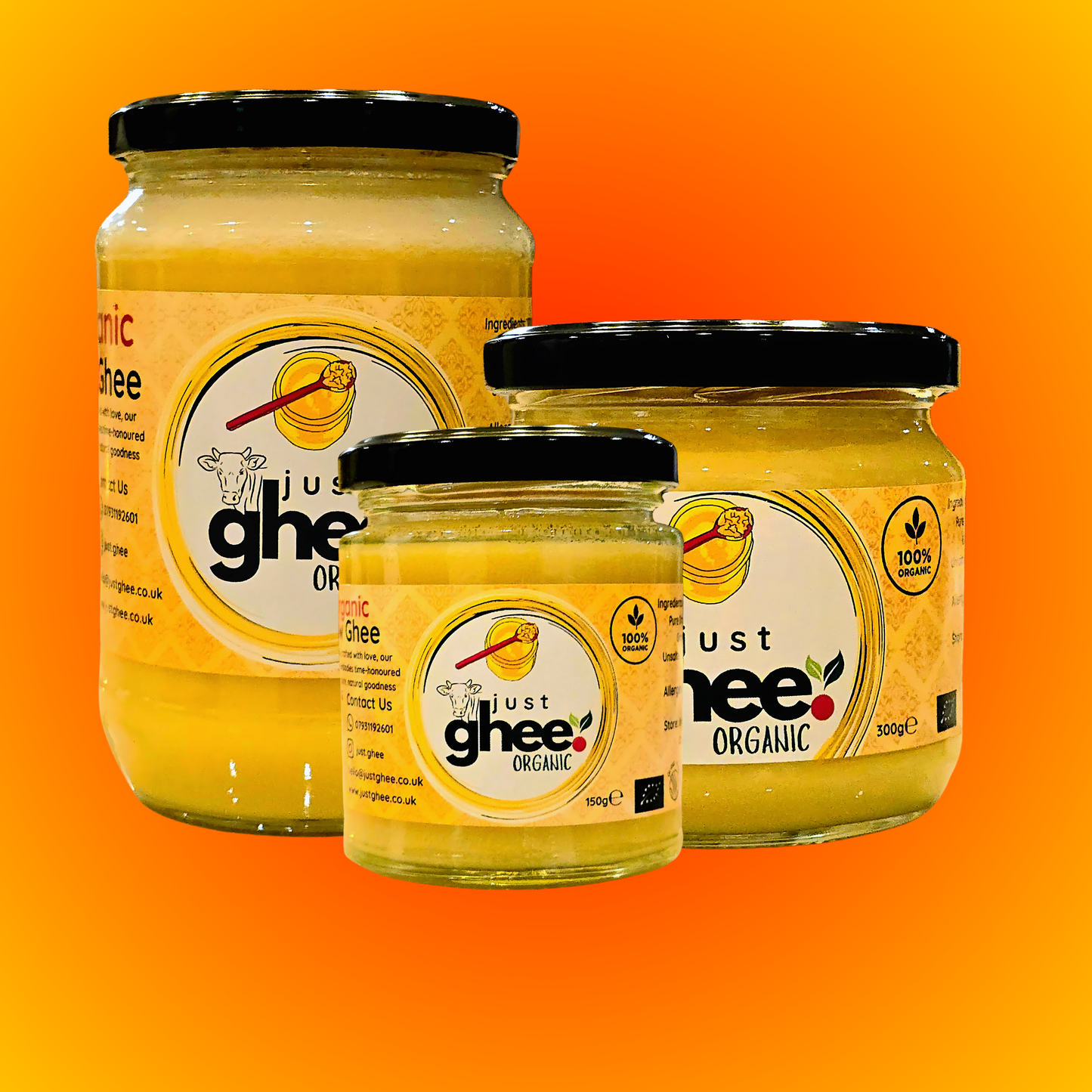 ORGANIC ORIGINAL FLAVOUR     PREMIUM & AUTHENTIC COW GHEE