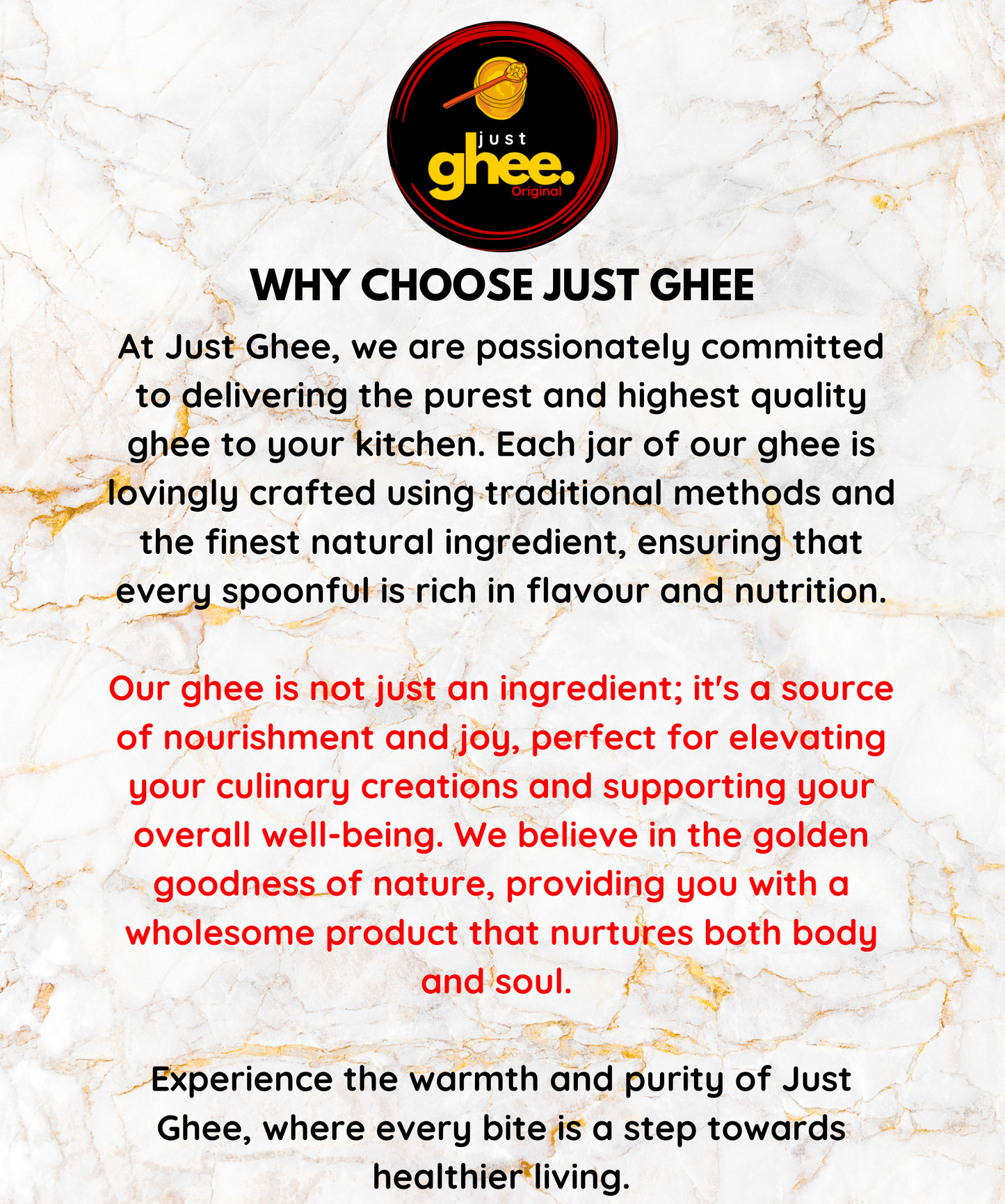 ORIGINAL FLAVOUR     PREMIUM & AUTHENTIC COW GHEE