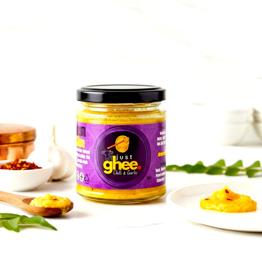 Chilli Garlic Ghee | Infused Clarified Butter | Bold Savoury Flavour
