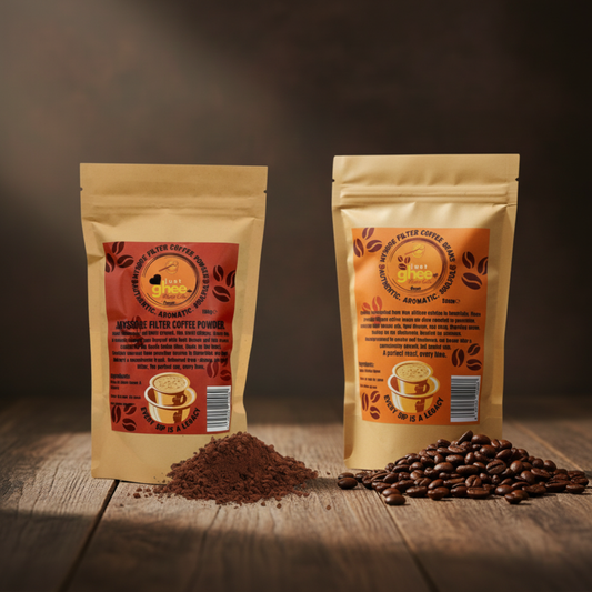 Just Ghee Mysore Filter Coffee – Ground & Beans: A Taste of Tradition and Wellness
