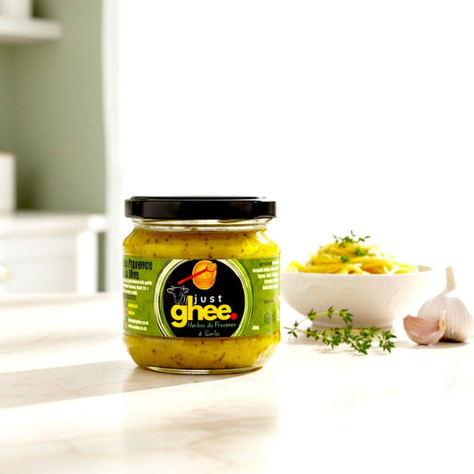 Herbes de Provence & Garlic Ghee UK | French Herb & Garlic Clarified Butter | Aromatic High-Heat Cooking Ghee - Just Ghee UK