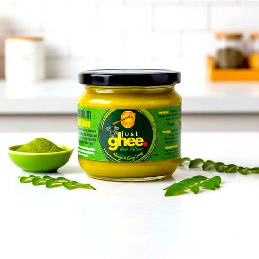 Moringa & Curry Leaf Ghee | Plant-Infused Clarified Butter | Wellness & Digestion