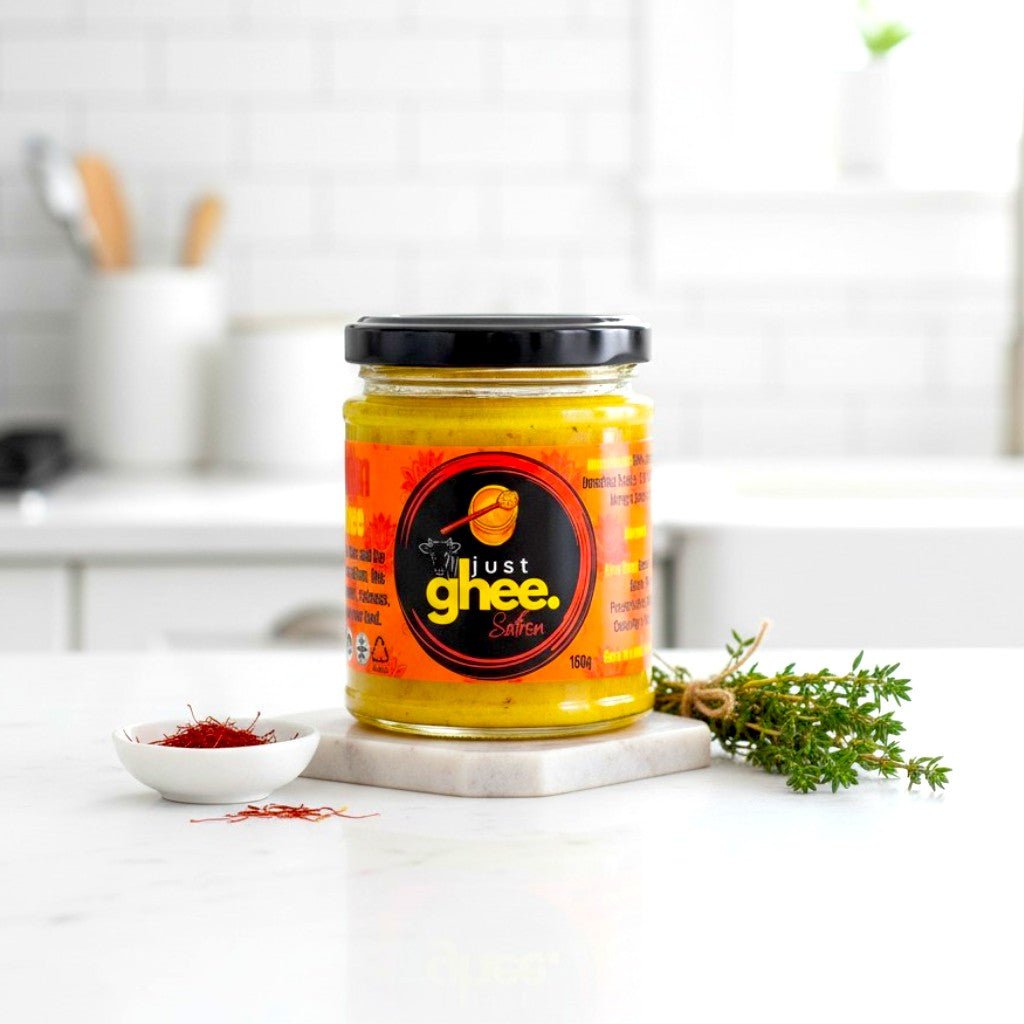 Kashmiri Saffron Ghee UK Premium Infused Clarified Butter | Kashmiri Mongra Saffron | Luxury Flavour & Aroma - Just Ghee UK