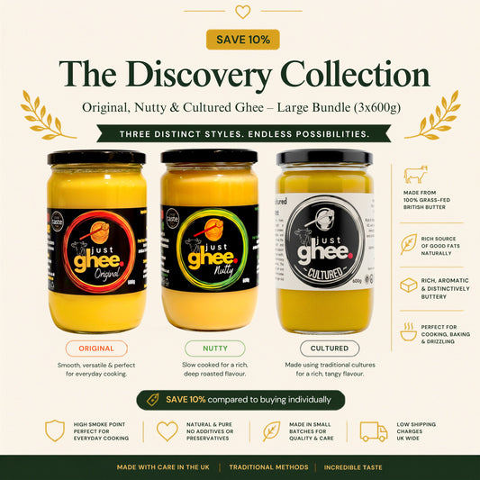 The Discovery Collection | Original, Nutty & Cultured Ghee - Large Bundle (3 x 600g)