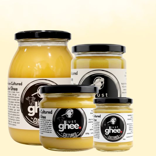 Cultured Cow Ghee by Just Ghee Premium Rich Aroma and Taste Inspired by Pure Tradition and Nostalgic Flavour