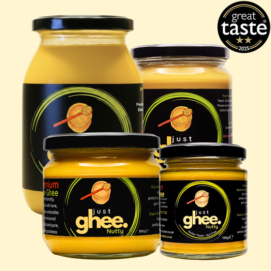 Just Ghee Nutty/Bengali Flavour Premium & Authentic Cow Ghee: A Rich and Inviting Taste of Tradition