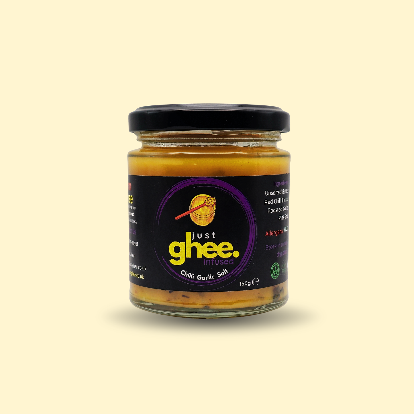 Just Ghee Chilli Garlic Flavour Premium & Authentic Cow Ghee – A Bold Twist on Tradition