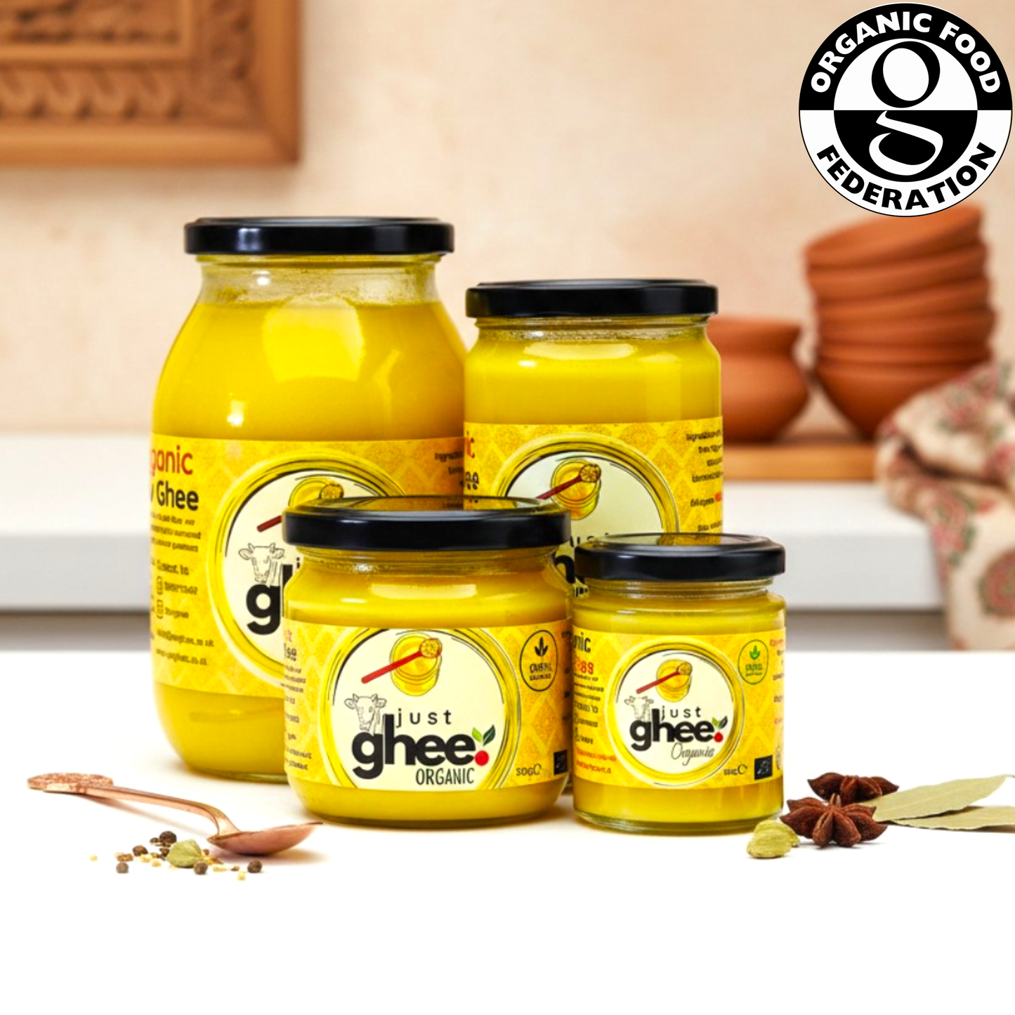 Organic Original Grass-Fed Ghee | Pure Clarified Butter | High Smoke Point