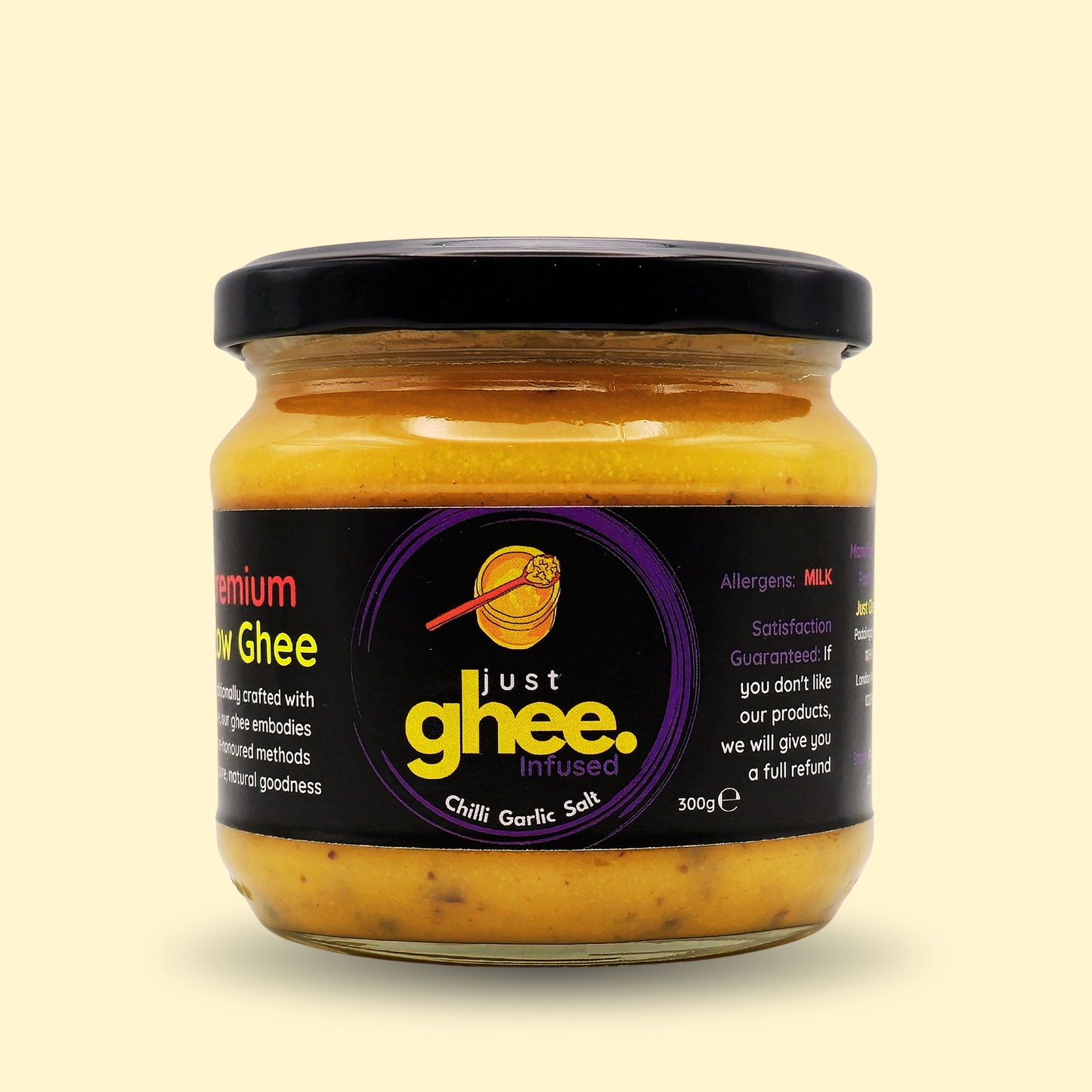 Just Ghee Chilli Garlic Flavour Premium & Authentic Cow Ghee – A Bold Twist on Tradition