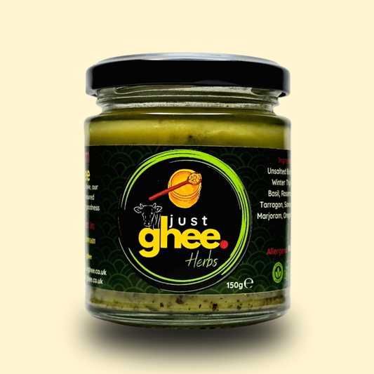 Just Ghee Herbs Flavour Premium & Authentic Cow Ghee – A Spoonful of Nature’s Best