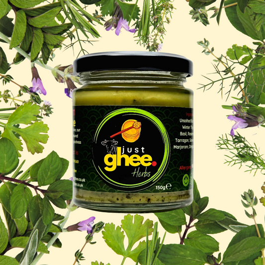 Just Ghee Herbs Flavour Premium & Authentic Cow Ghee – A Spoonful of Nature’s Best