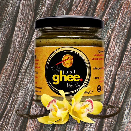 Just Ghee Vanilla Flavour Premium & Authentic Cow Ghee – A Taste of Pure Elegance from Madagascar