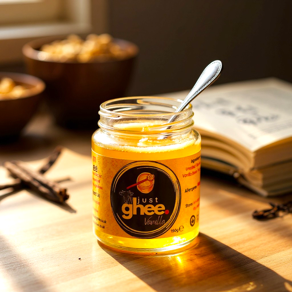 Just Ghee Vanilla Flavour Premium & Authentic Cow Ghee – A Taste of Pure Elegance from Madagascar